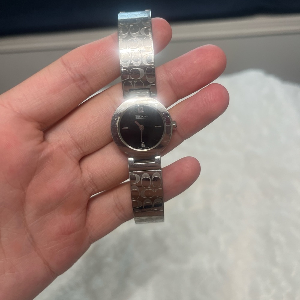 Coach Silver Smartwatch with Black Face